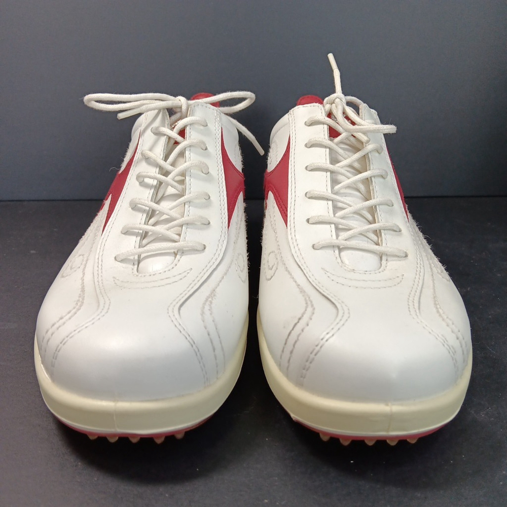Ecco Women’s White And Red Leather Golf Shoes Size 40 (US 9/9.5) - Picture 2 of 10